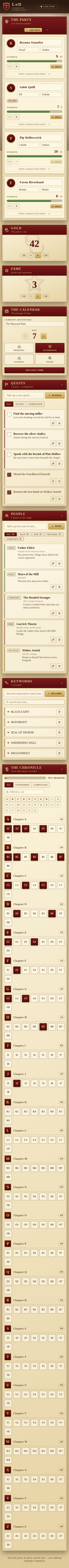 The companion app on a mobile screen.